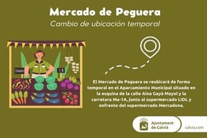 Imagen Mercado de Peguera - Cambio de ubicación temporal